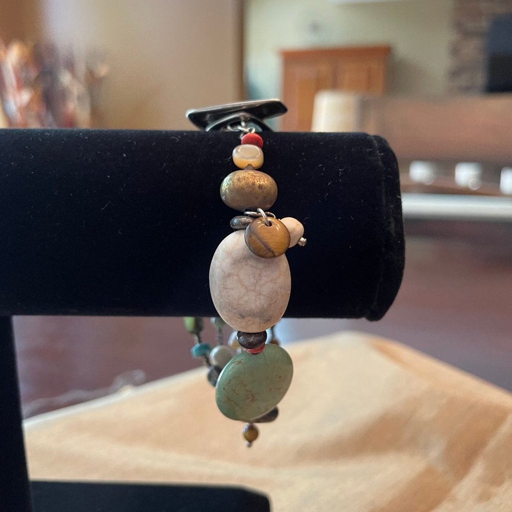 Silpada B1992 Multi Stone Bracelet w/Toggle Clasp